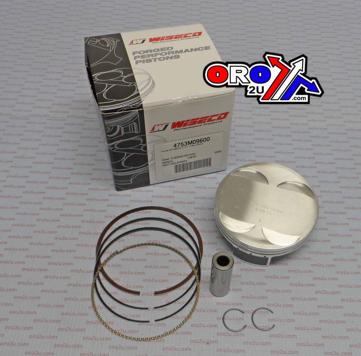 PISTON KIT 02-08 CRF450 96.00, WISECO 4753M09600HONDA MX