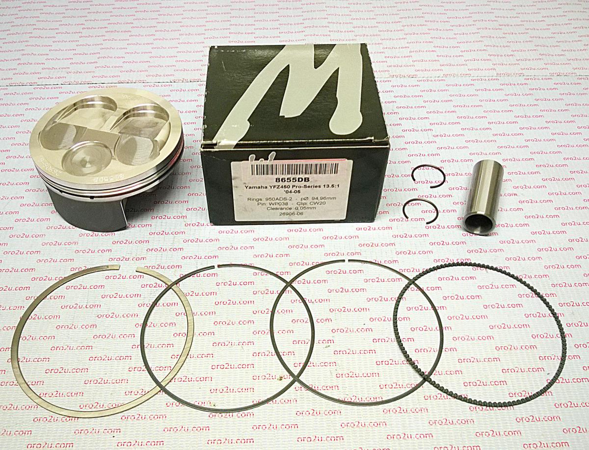 PISTON KIT 04-05 YFZ450 95.00, FORGED WOSSNER 8655DB