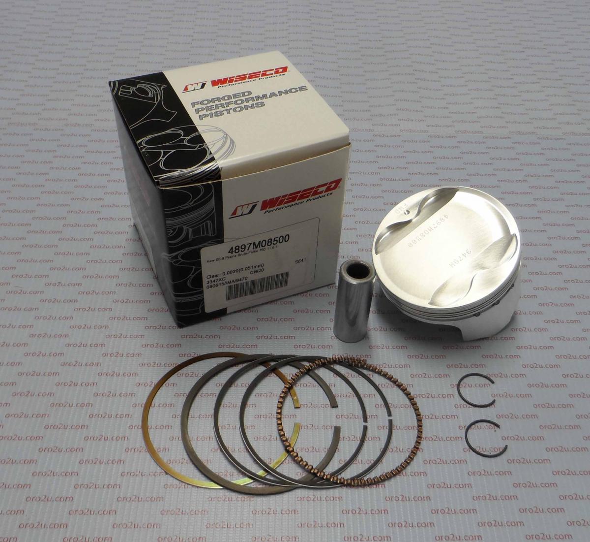 PISTON KIT 05-11 KVF750 85.00, FORGED WISECO 4897M08500, TERYX KRF750 4x4 KAWASAKI