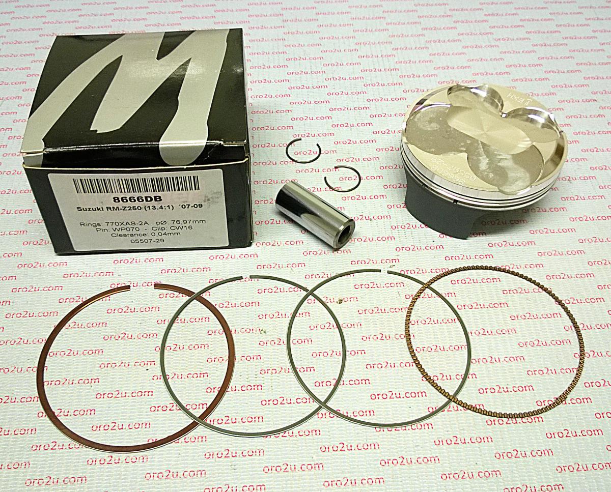 PISTON KIT 07-09 RMZ250 77.00, WOSSNER 8666DB SUZUKI