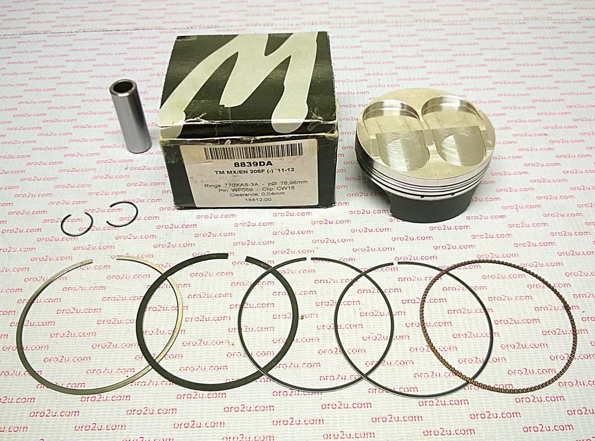 PISTON KIT 11-12 TM250F FI 77, FORGED WOSSNER 8839DA