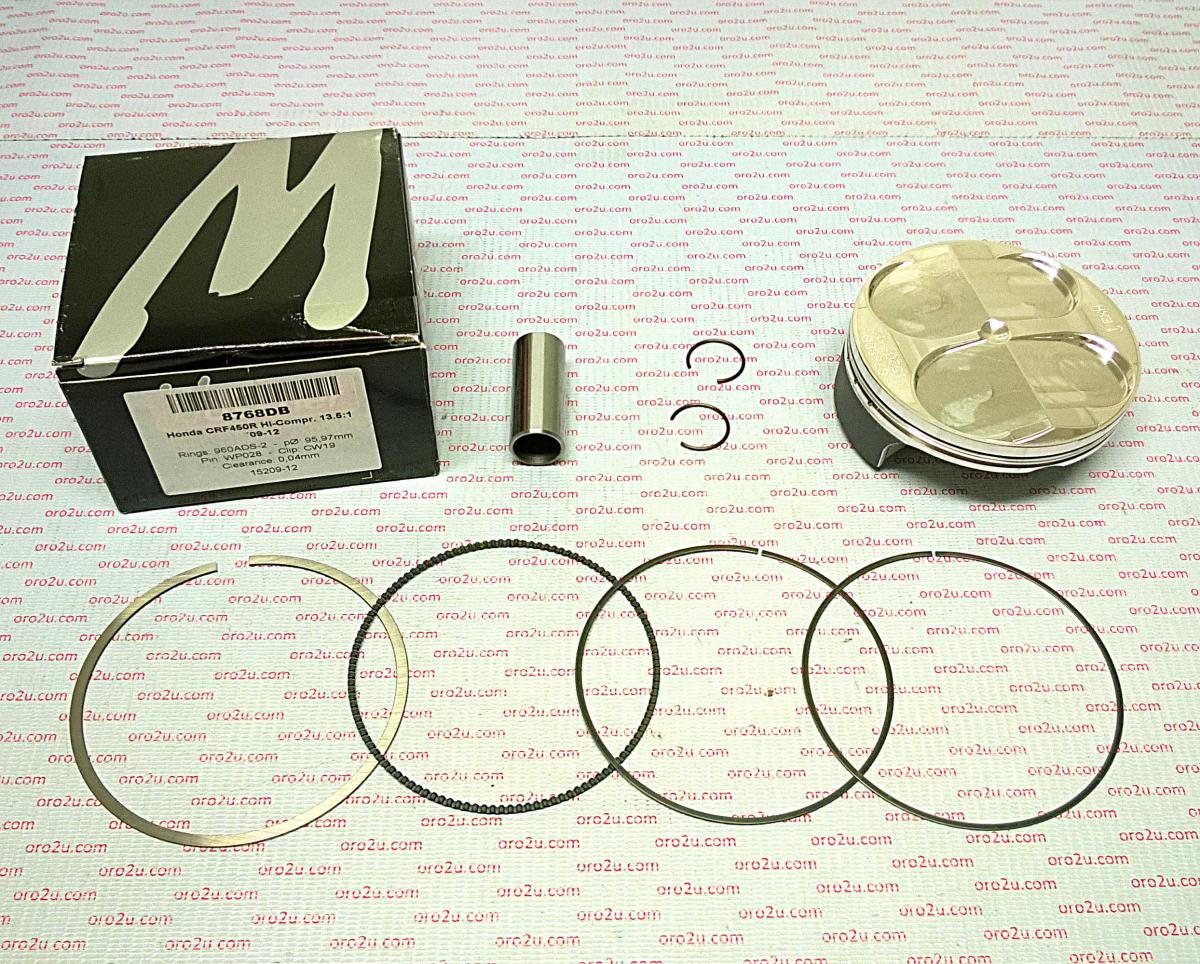 PISTON KIT 09-12 CRF450R 96 HC, WOSSNER 8768DB HONDA FORGED