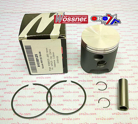 PISTON KIT 85-86 RM125 54.50, WOSSNER 8123D050 SUZUKI MX