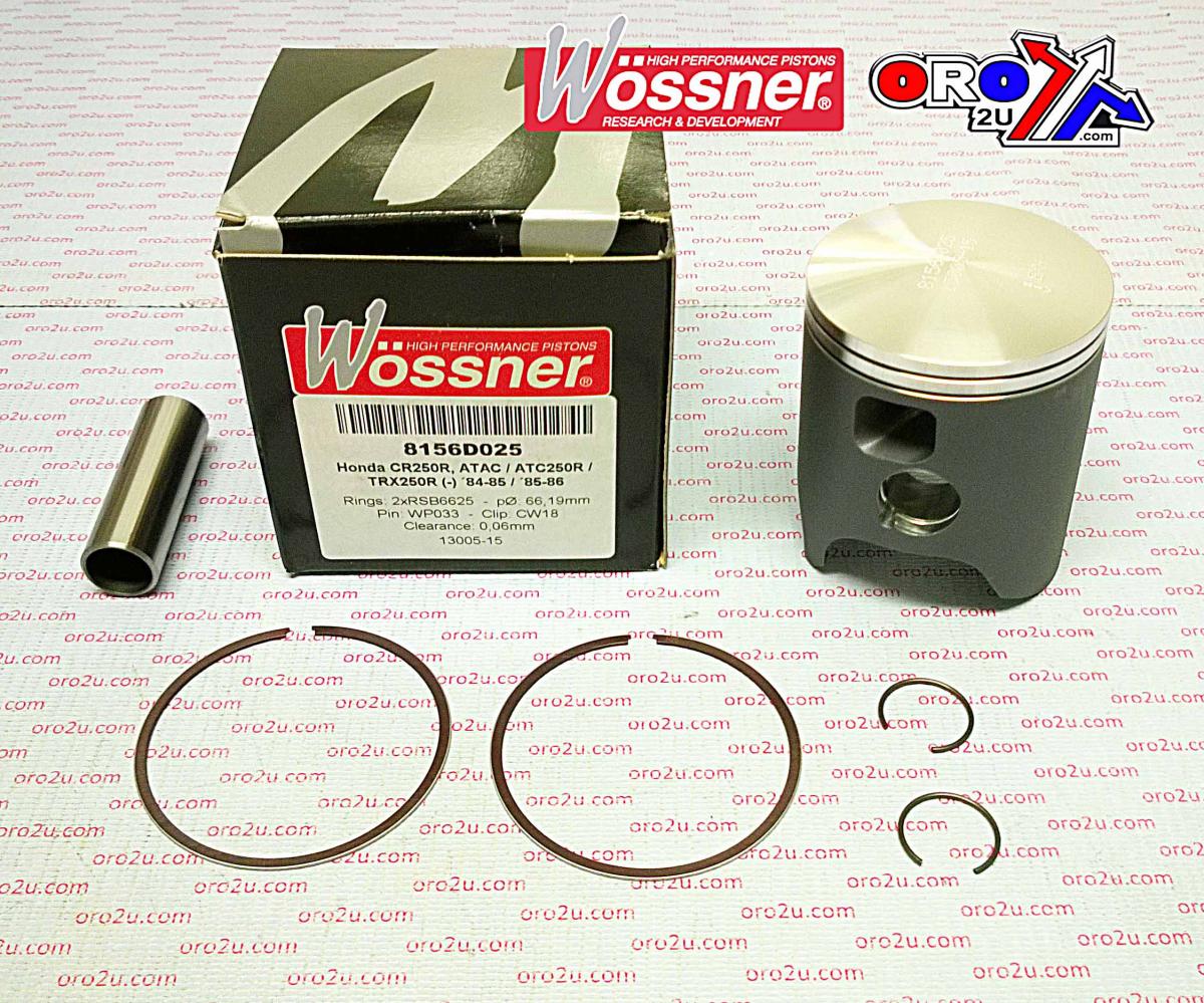 PISTON KIT 84-85 CR250 66.25, WOSSNER 8156D025 HONDA MX