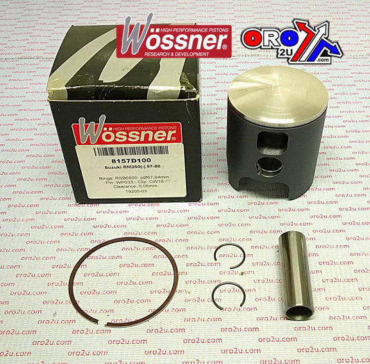 PISTON KIT 87-88 RM250 69.00, WOSSNER 8157D200 SUZUKI MX