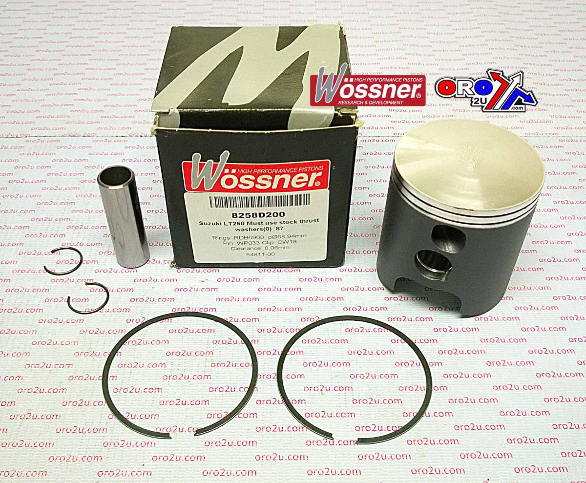 PISTON KIT 1987 LT250 67.00, WOSSNER 8258DA SUZUKI ATV