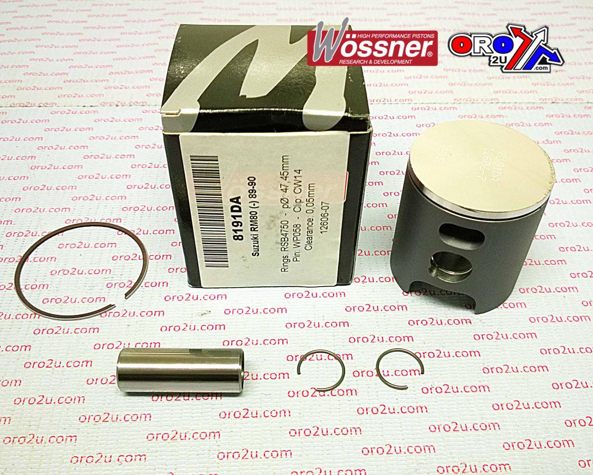 PISTON KIT 89-90 RM80 47.50, WOSSNER 8191DA