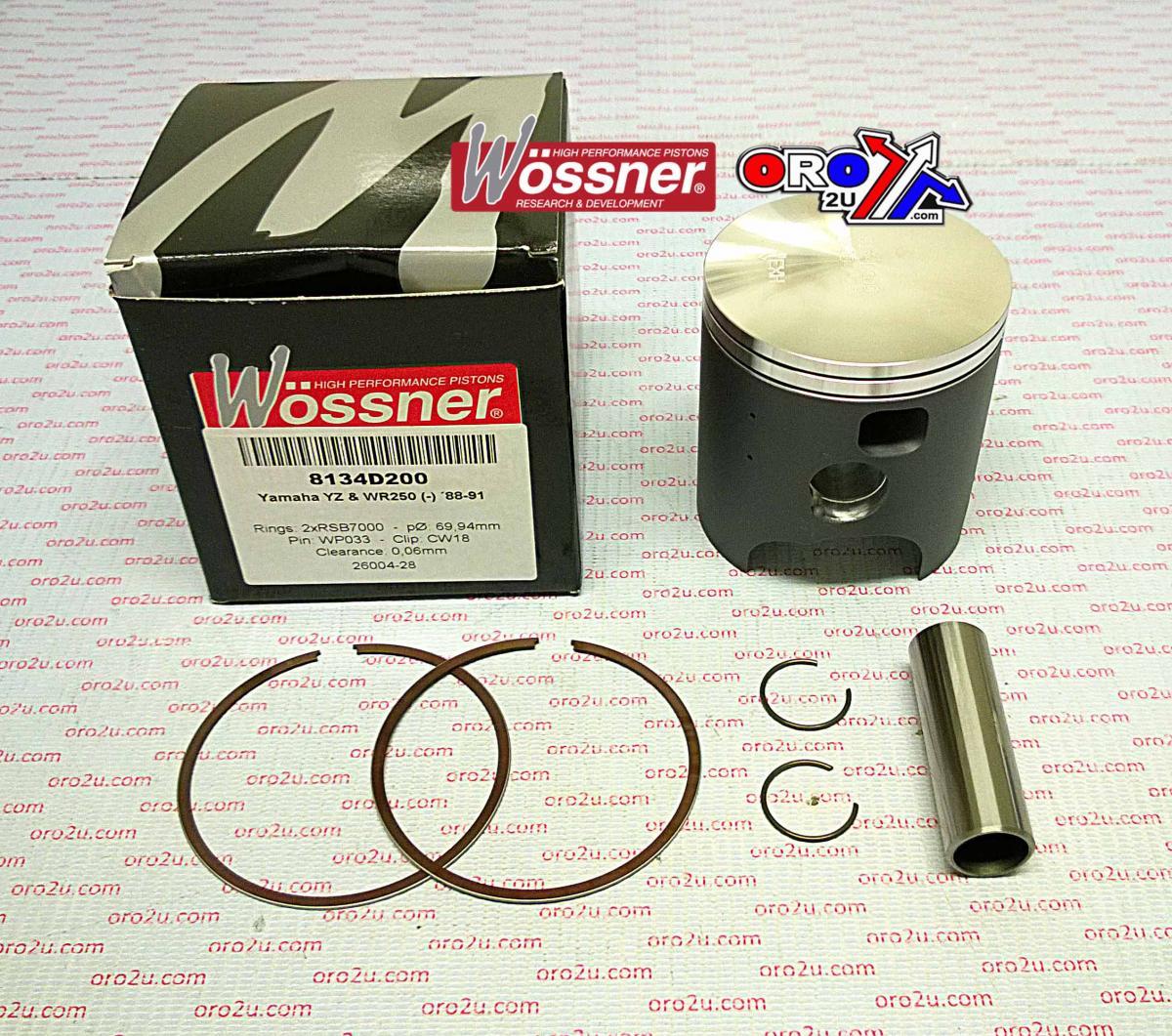 PISTON KIT 88-91 YZ250 70.00, WOSSNER 8134D200 YAMAHA MX