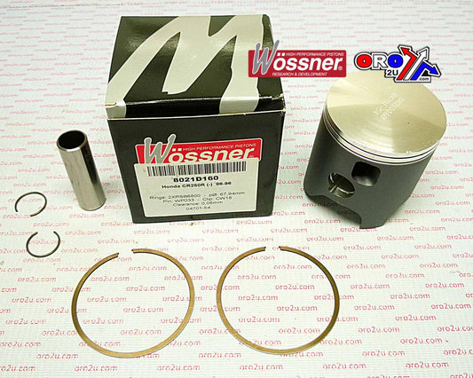 PISTON KIT 86-96 CR250 66.40 A, WOSSNER 8021DA HONDA MX