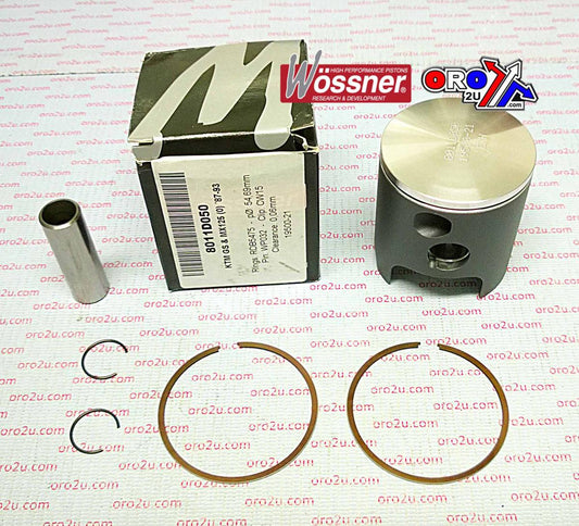 PISTON KIT 87-93 KTM125, WOSSNER 8011DB FORGED MX