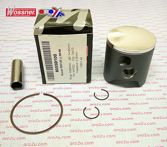 PISTON KIT 89-99 RM125 54.00 C, WOSSNER 8055DC SUZUKI MX