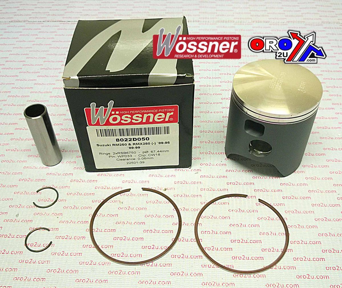 PISTON KIT 89-95 RM250 68.00, WOSSNER 8022D100 SUZUKI MX