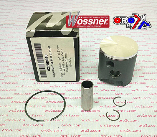 PISTON KIT 91-01 RM80 47.50, WOSSNER 8270DA SUZUKI MX 12110-03B00-0F0