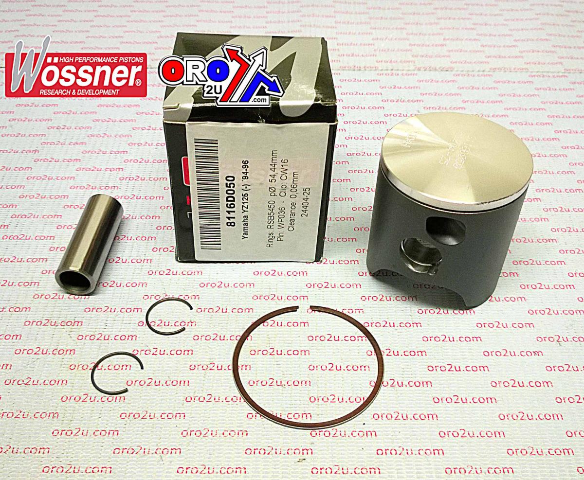 PISTON KIT 94-96 YZ125 54.00 B, WOSSNER 8116DB YAMAHA MX