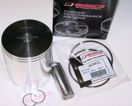 PISTON 97-01 CR250 67.00 FLAT, TOP 2-RING 702M06700 WISECO