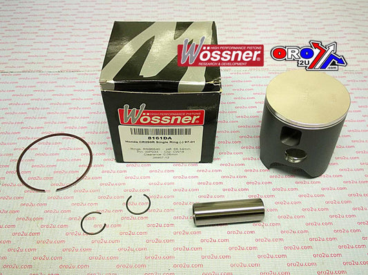 PISTON KIT 97-01 CR250 66.40, WOSSNER 8161DA1-RING, PISTON KIT 97-01 CR250 66.40