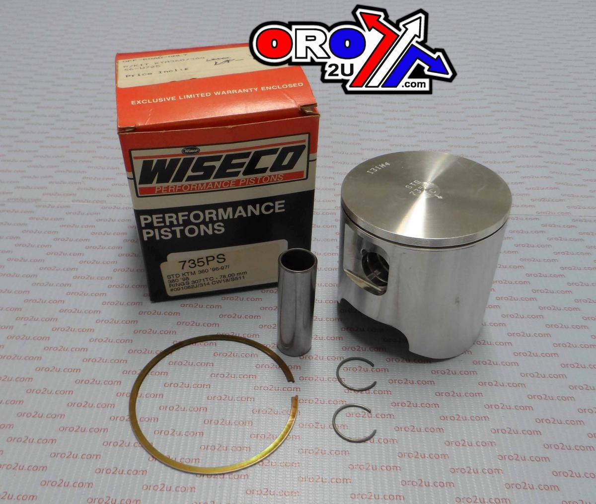 PISTON KIT KTM360 380, WISECO 725M