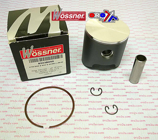 PISTON KIT 98-02 KTM380 78.00, WOSSNER 8223DC FORGED