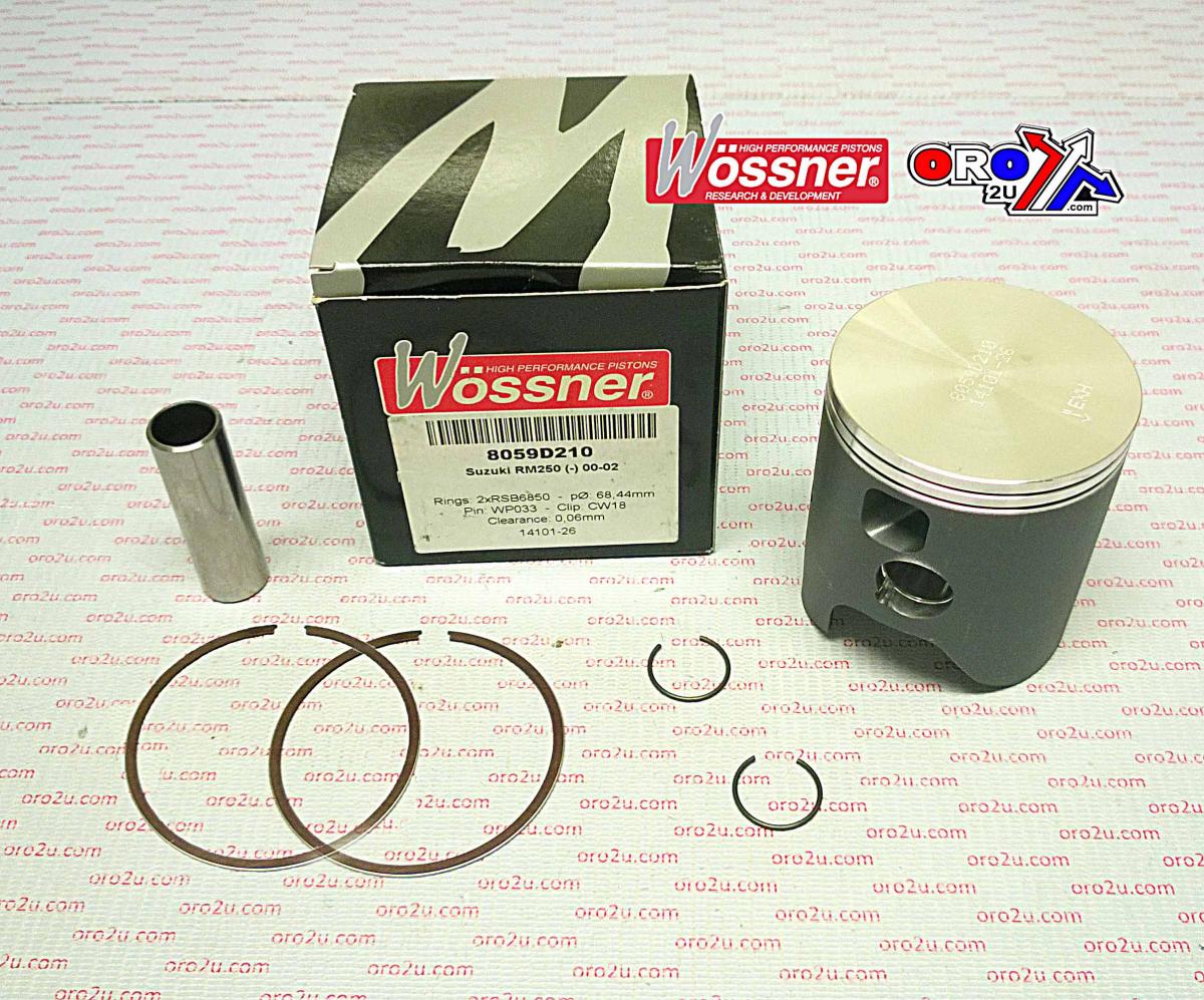 PISTON KIT 00-02 RM250 66.40 A, WOSSNER 8059DA SUZUKI MX 12110-37E30-0F0