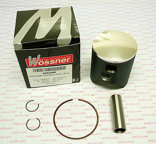 PISTON KIT 03-04 KTM250 66.40, WOSSNER 8082DB FORGED MX