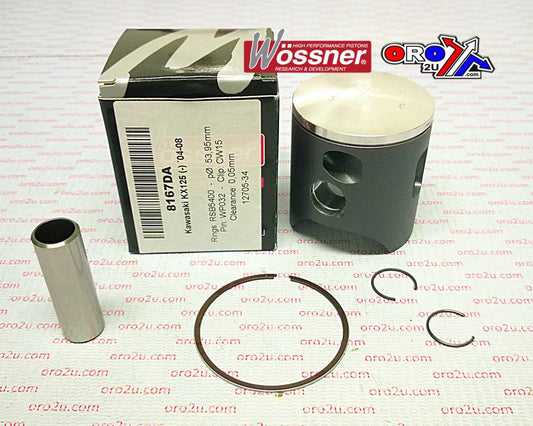 PISTON KIT 04-09 KX125 54.00 B, WOSSNER 8167DB KAWASAKI MX