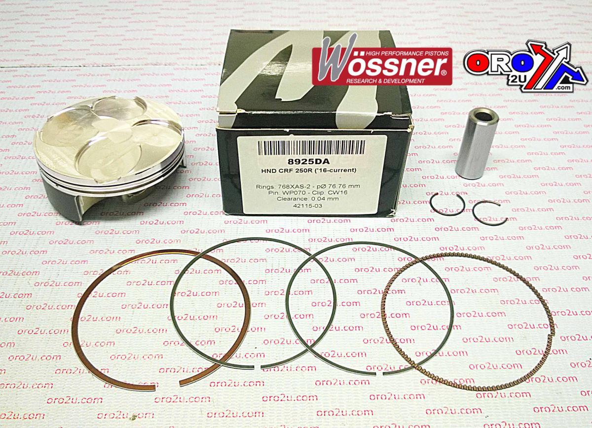 PISTON KIT 16-17 CRF250R 76.80 A, WOSSNER 8925DA, 13101-KRN-B10