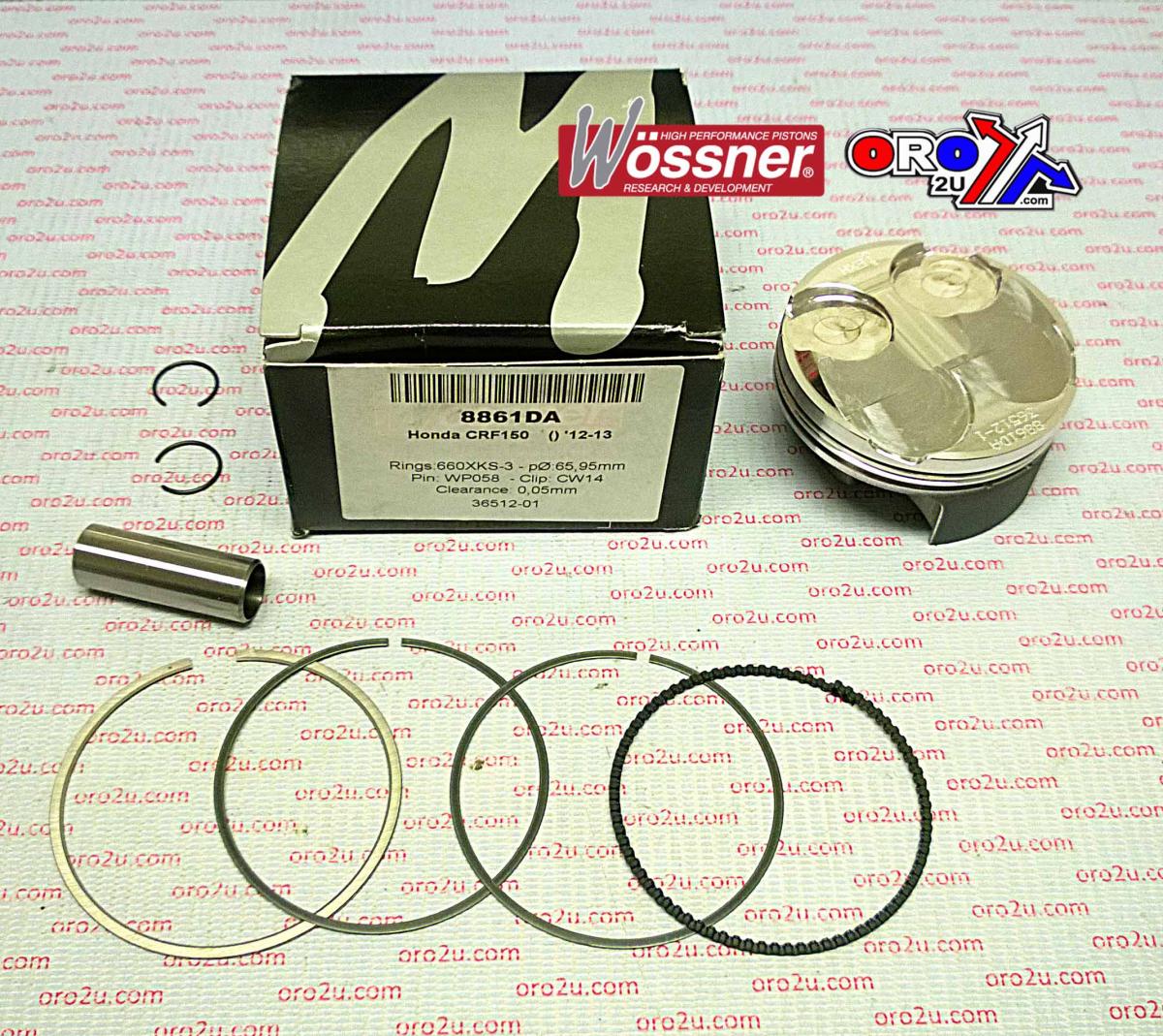 PISTON KIT 12-18 CRF150R 66.00, 8861DB WOSSNER