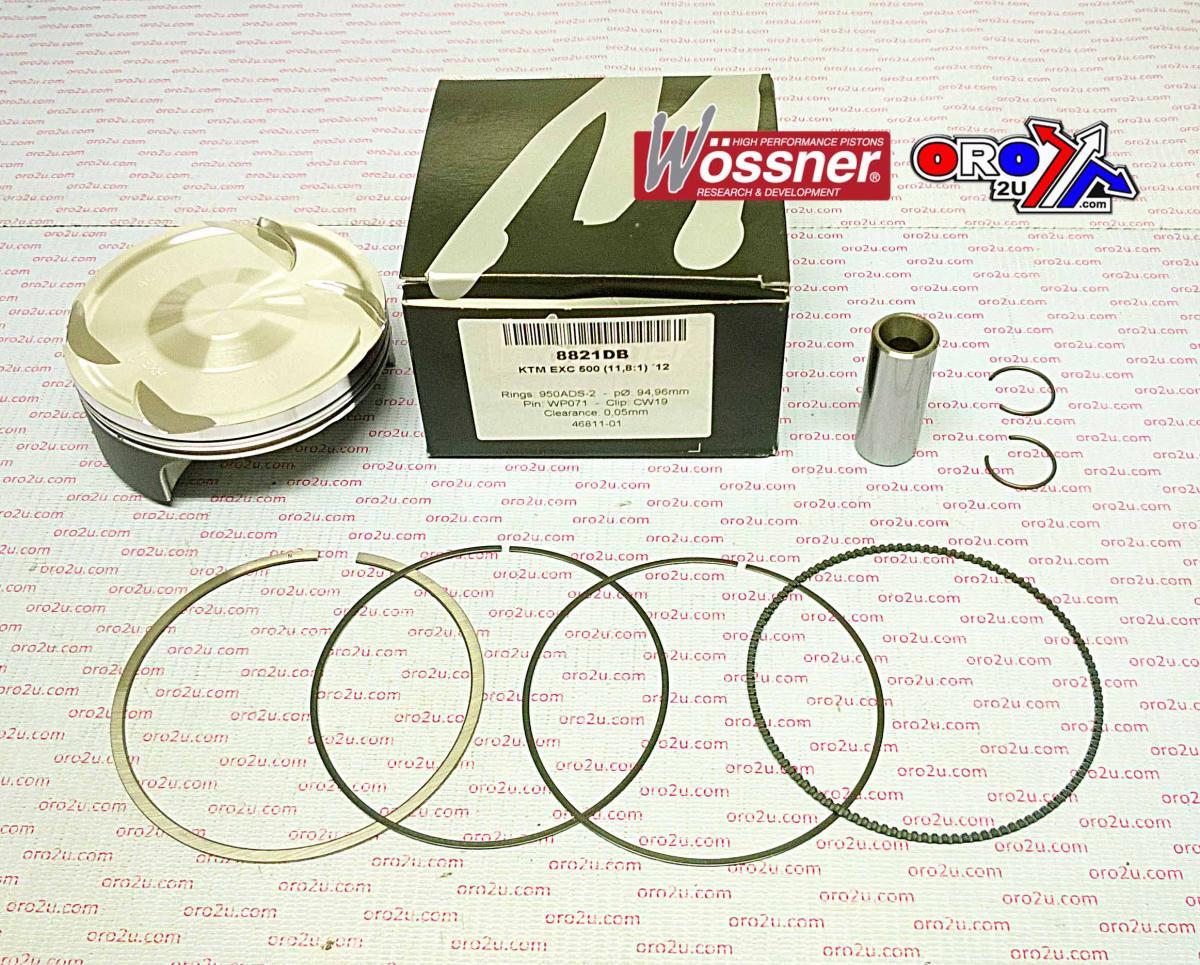 PISTON KIT 12-13 KTM EXC500 95, WOSSNER 8821DC HUSQVARNA