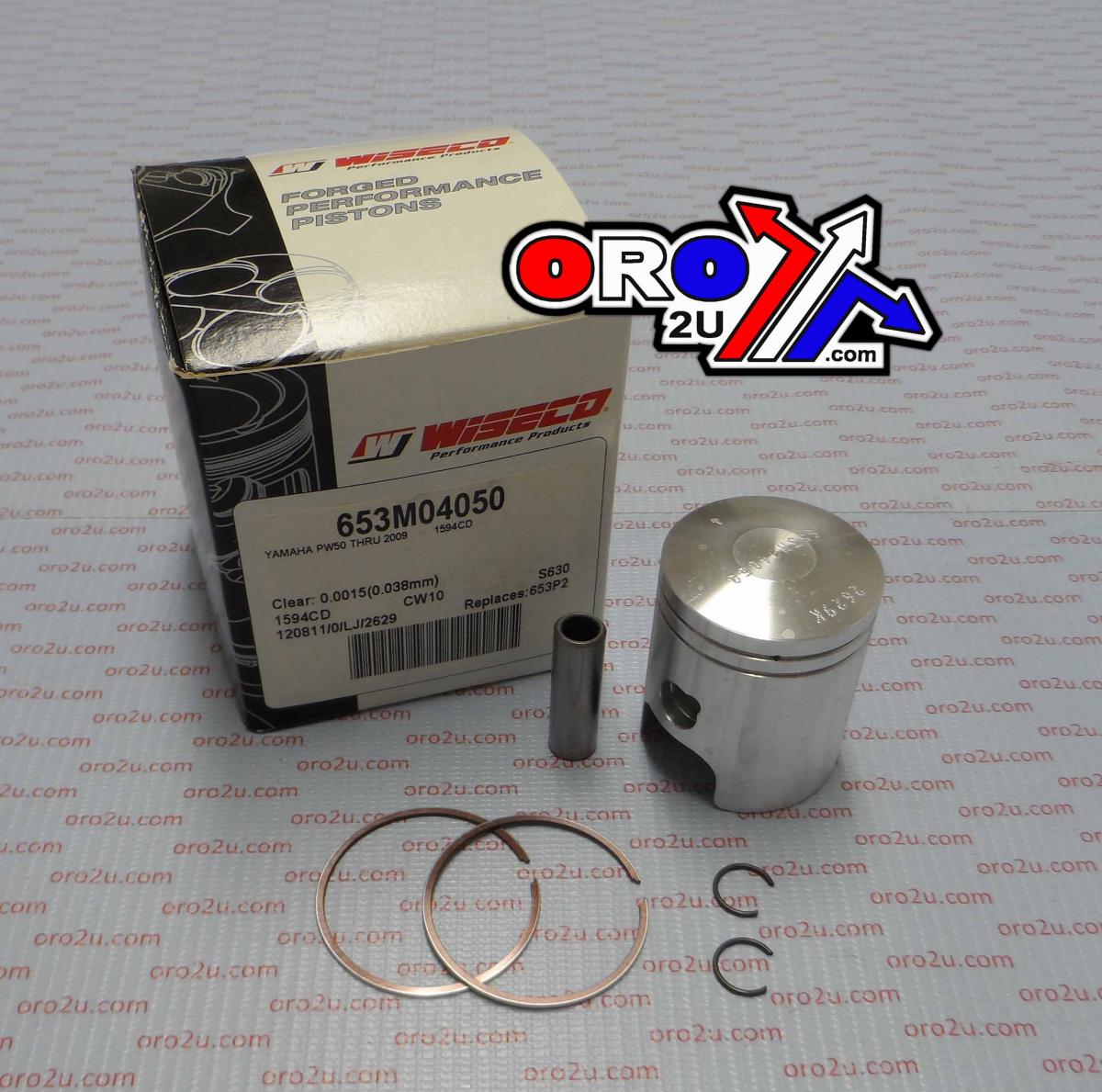 PISTON KIT 81-20 PW50 40.50, WISECO 653M04050 YAMAHA