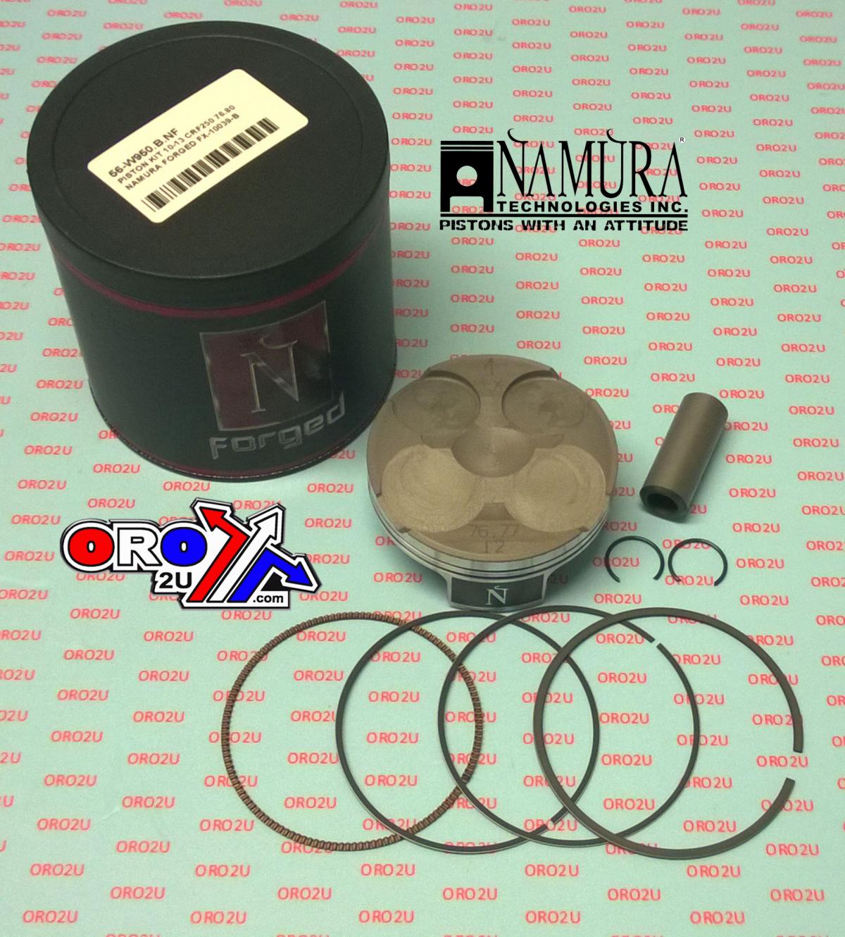 PISTON KIT 10-13 CRF250 76.80, NAMURA FORGED FX-10039-C