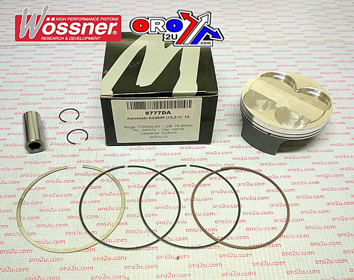 PISTON KIT 2010 KX250F 77mm B, WOSSNER 8778DB KAWASAKI HC, COMP 13.9:1