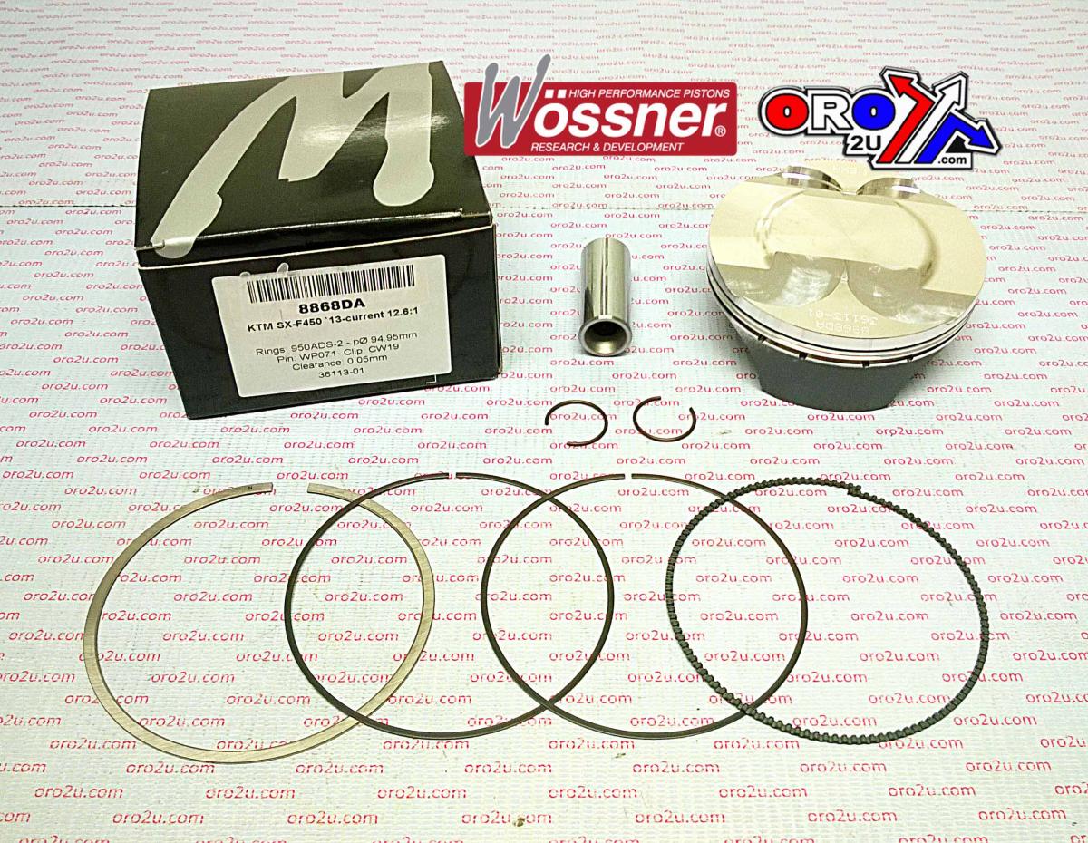 PISTON KIT 13-18 SXF450 95mm, WOSSNER 8868DC KTM