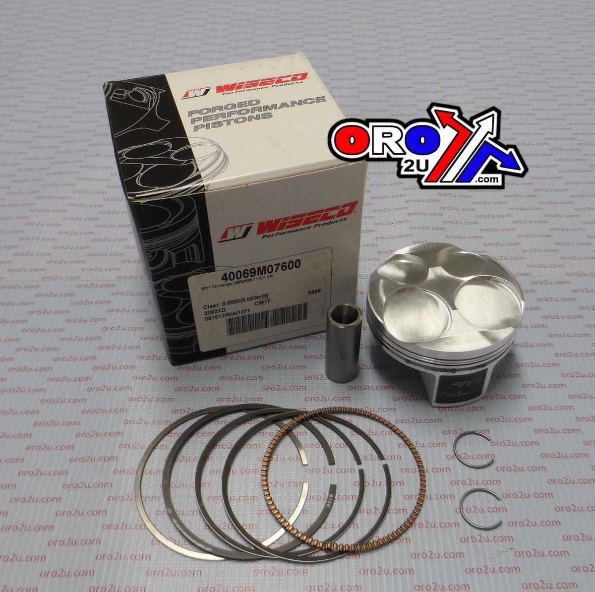 PISTON KIT 13-14 CRF250L 76.00, WISECO 40069M07600 HONDA