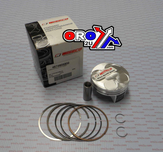PISTON KIT 03-05 ZX6R 68.00, WISECO 4874M06800 ROAD KAW, KAWASAKI NINJA 12.9:1 COMP