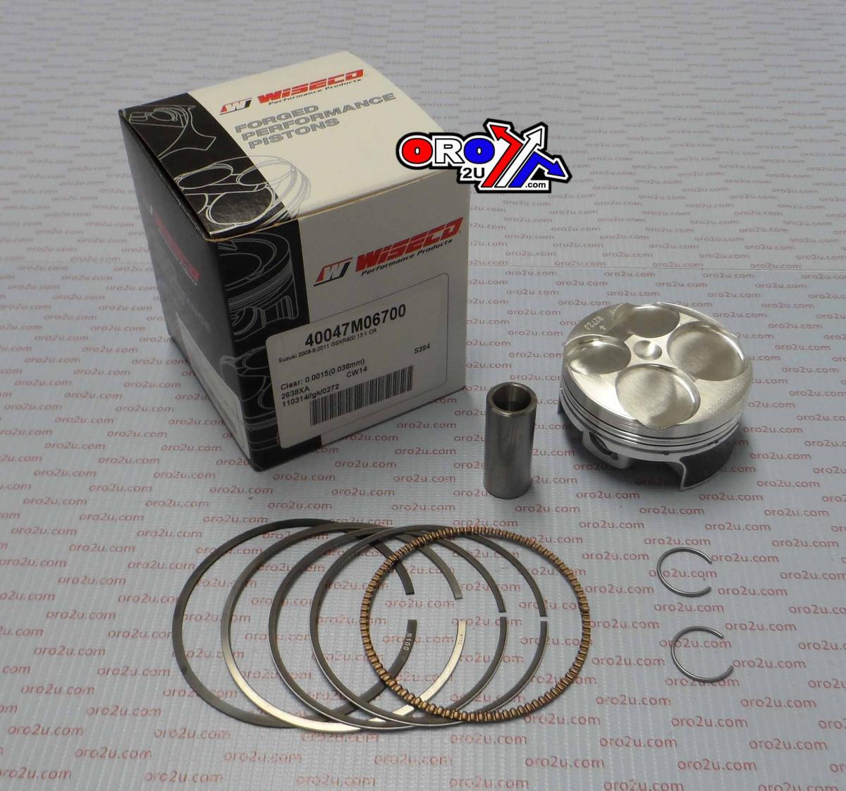 PISTON KIT GSXR600 08-09,11 67, WISECO 40047M06700 ROAD SUZUKI