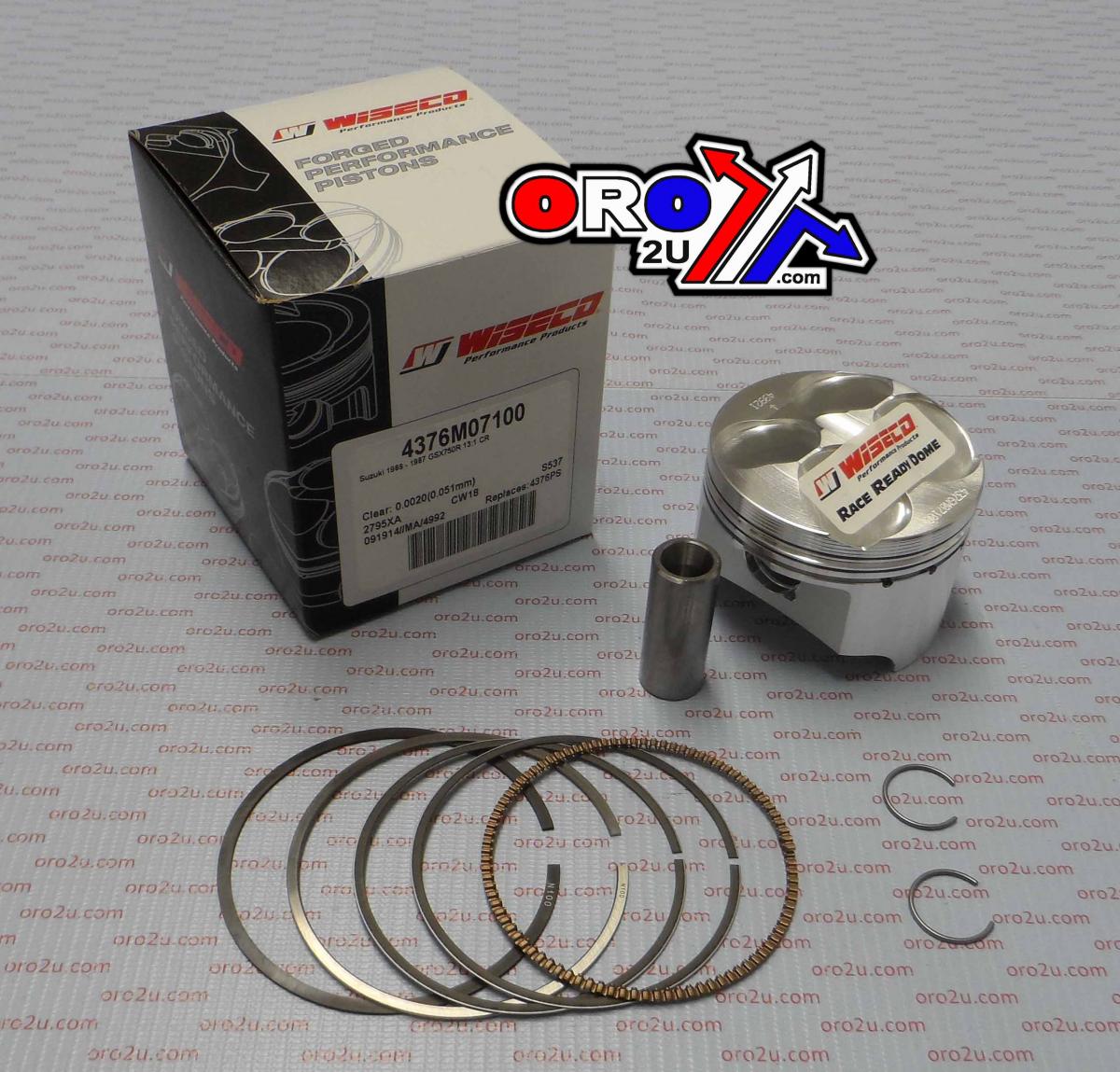 PISTON KIT GSXR750 86-87 71.00, WISECO 4376M07100 ROAD SUZUKI