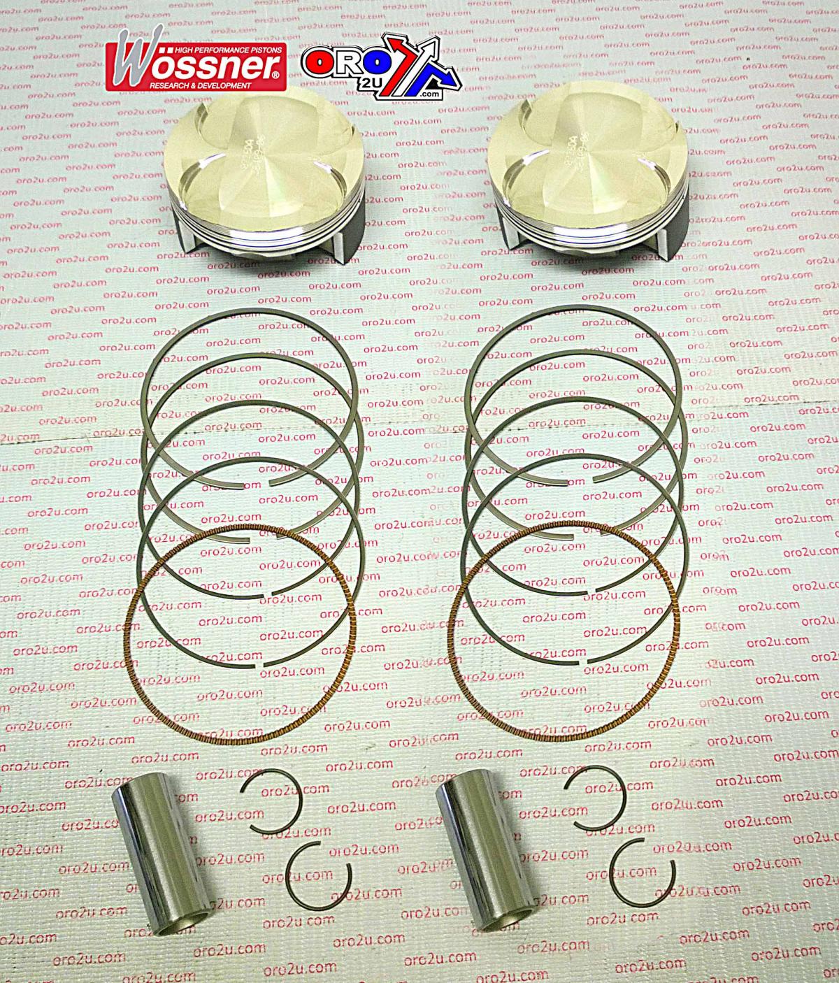 PISTON KIT 09-13 EX650 NINJA, WOSSNER K8726DA-2 ROAD, KAWASAKI 2 PISTON