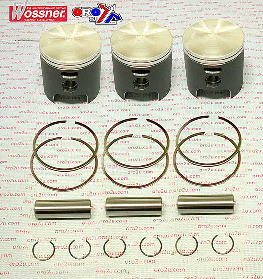 PISTON KIT SET/3 KAW. 400 S3, WOSSNER K8275D100-3 58.00mm
