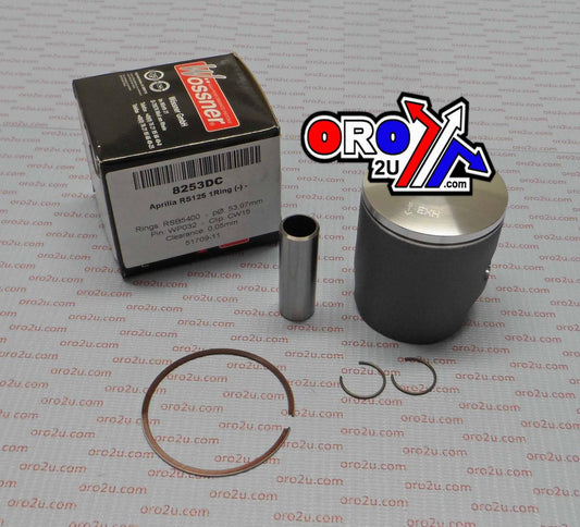 PISTON KIT Aprilia RS125 "C", FORGED WOSSNER KIT 8253DC, SINGLE RING