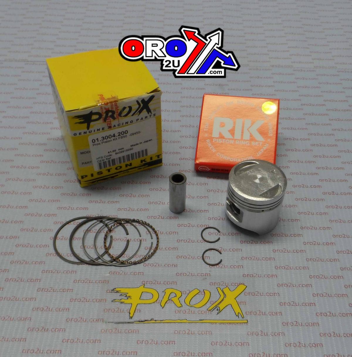 PISTON KIT SUZUKI 50cc 41.00mm, PROX 01.3004.200 FB50, -09450-