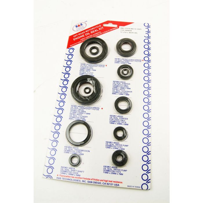 OIL SEAL SET 99-08 YZ250 12PCS