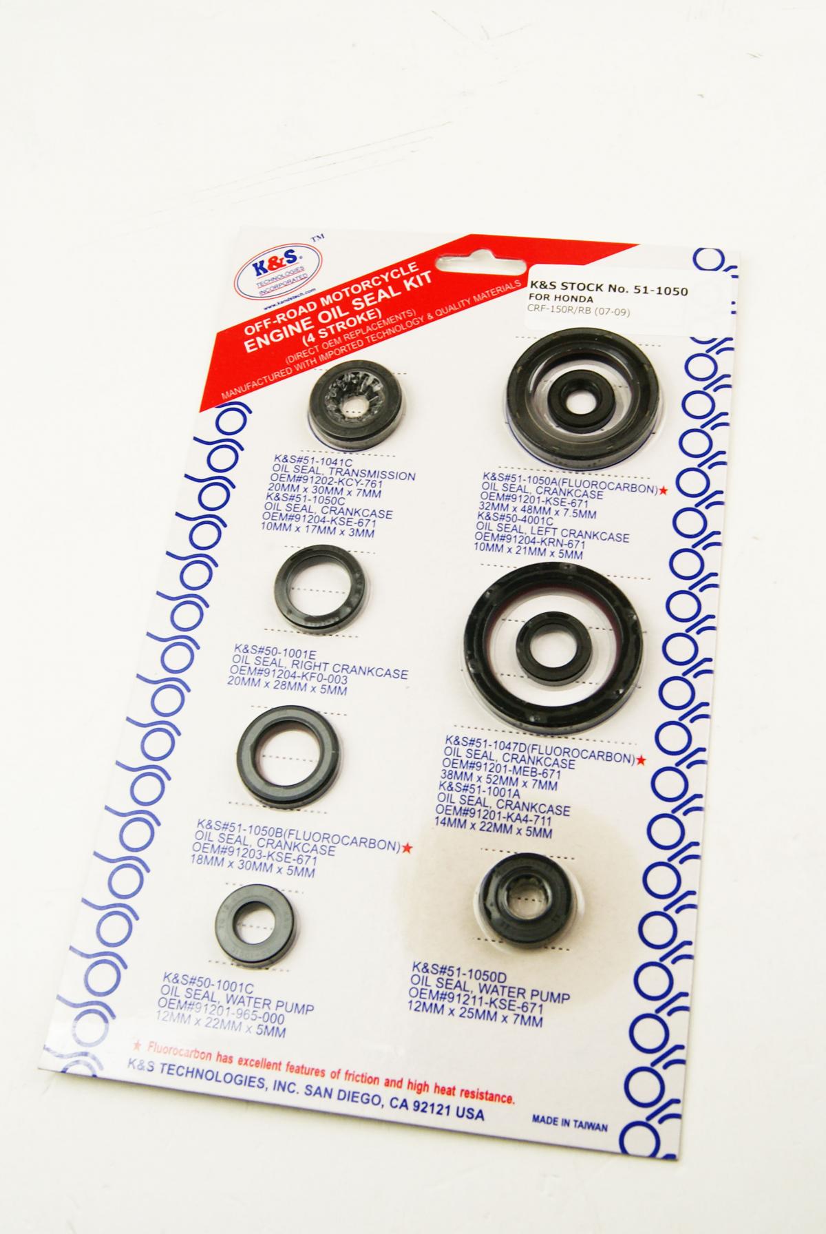 OIL SEAL SET 07-21 CRF150R K&S 51-1050