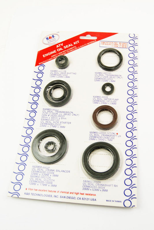 OIL SEAL SET 88-92 LT250 9PCS, LT500R QUADZILLA 88-90