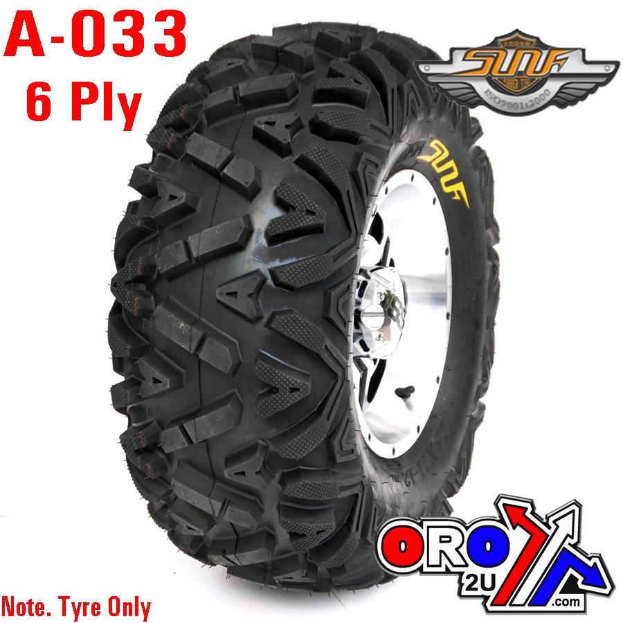 26x8.00x12 SUNF A-033 TYRE, 6 PLY QUAD ATV E-MARKED