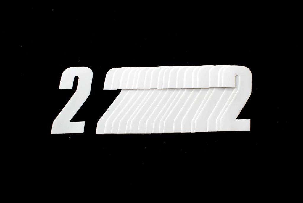 2 WHITE 4.5inc 11cm PK/20