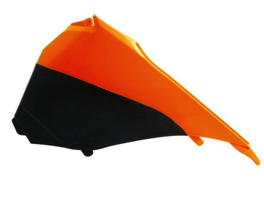 13-15 KTM SX/SXF LEFT AIRBOX & PANEL, ORANGE/BLACK RTECH, R-FIKTMARSX13 75-0307