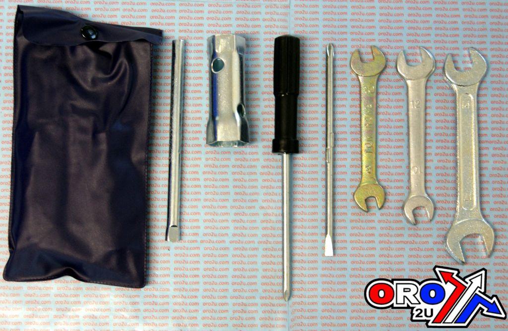 TOOL KIT UNIVERSAL 7PC & BAG, approx size 19cm x 9cm