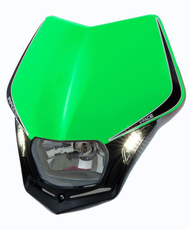 V-FACE LED HEADLIGHT, RTECHR-MASKVENR009, GREEN/BLACK
