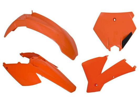 PLASTIC KIT/4 KTM 05-06 ORANGE, RTECH R-KITKTM-AR0-504