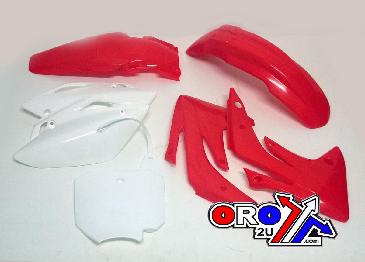 PLASTIC KIT CRF 150 R OEM RED, WHITE & RED, AUTC063